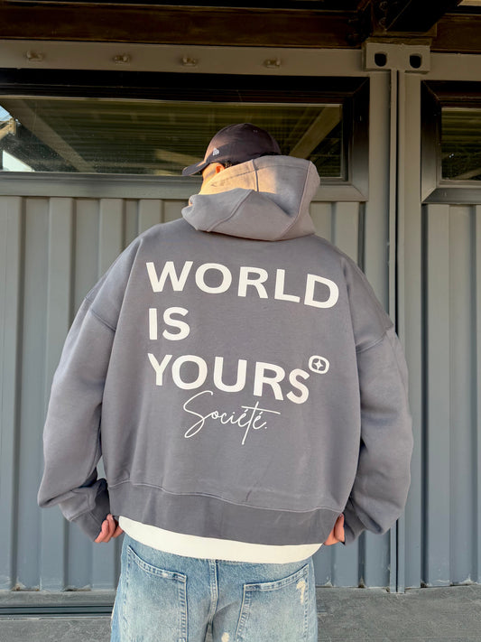 Grey Baggy Layered Hoodie