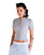 Essential cropped henley