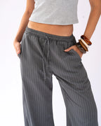 Grey Stripped Pants