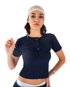 Essential cropped henley