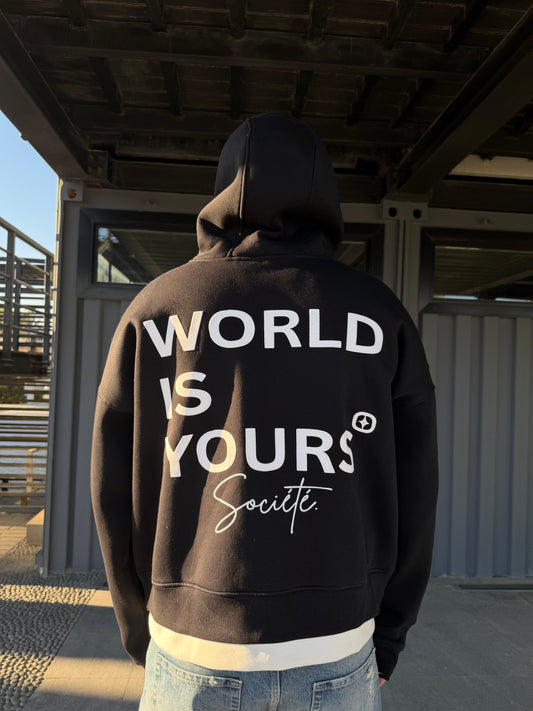 Black Baggy Layered Hoodie