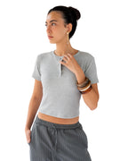 Essential cropped henley