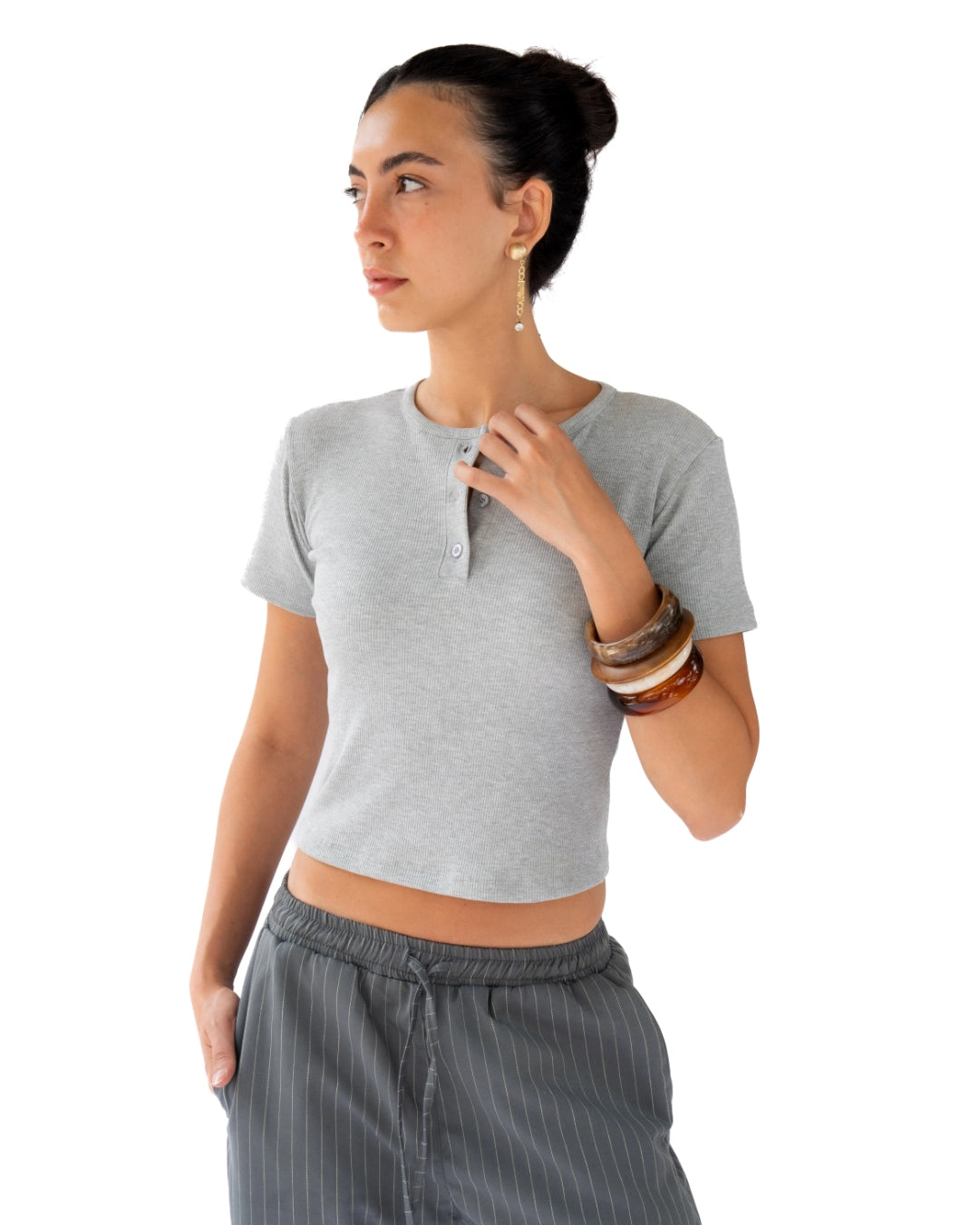 Essential cropped henley