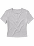 Essential cropped henley