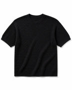 Black Waffle Knit