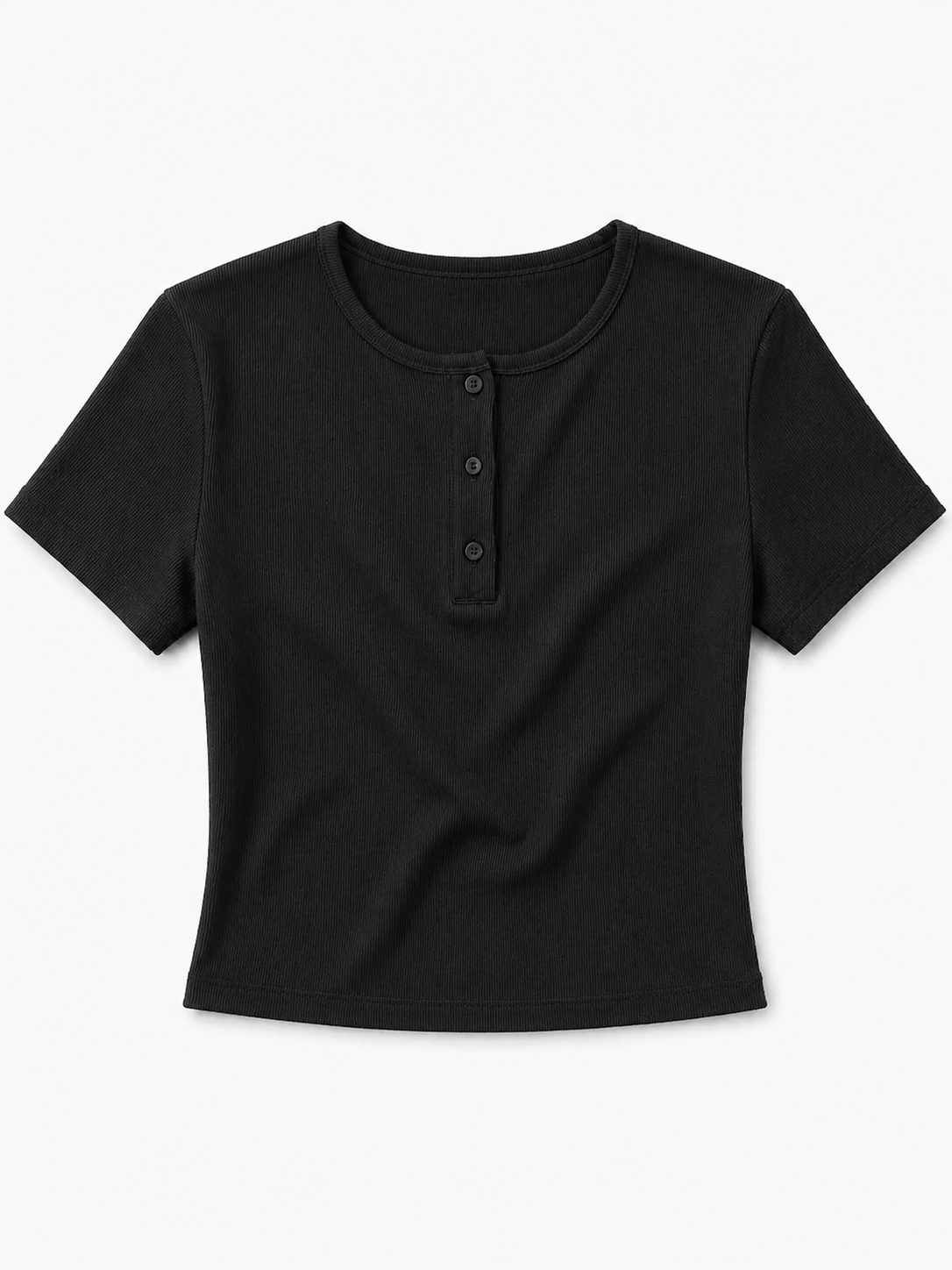 Essential cropped henley