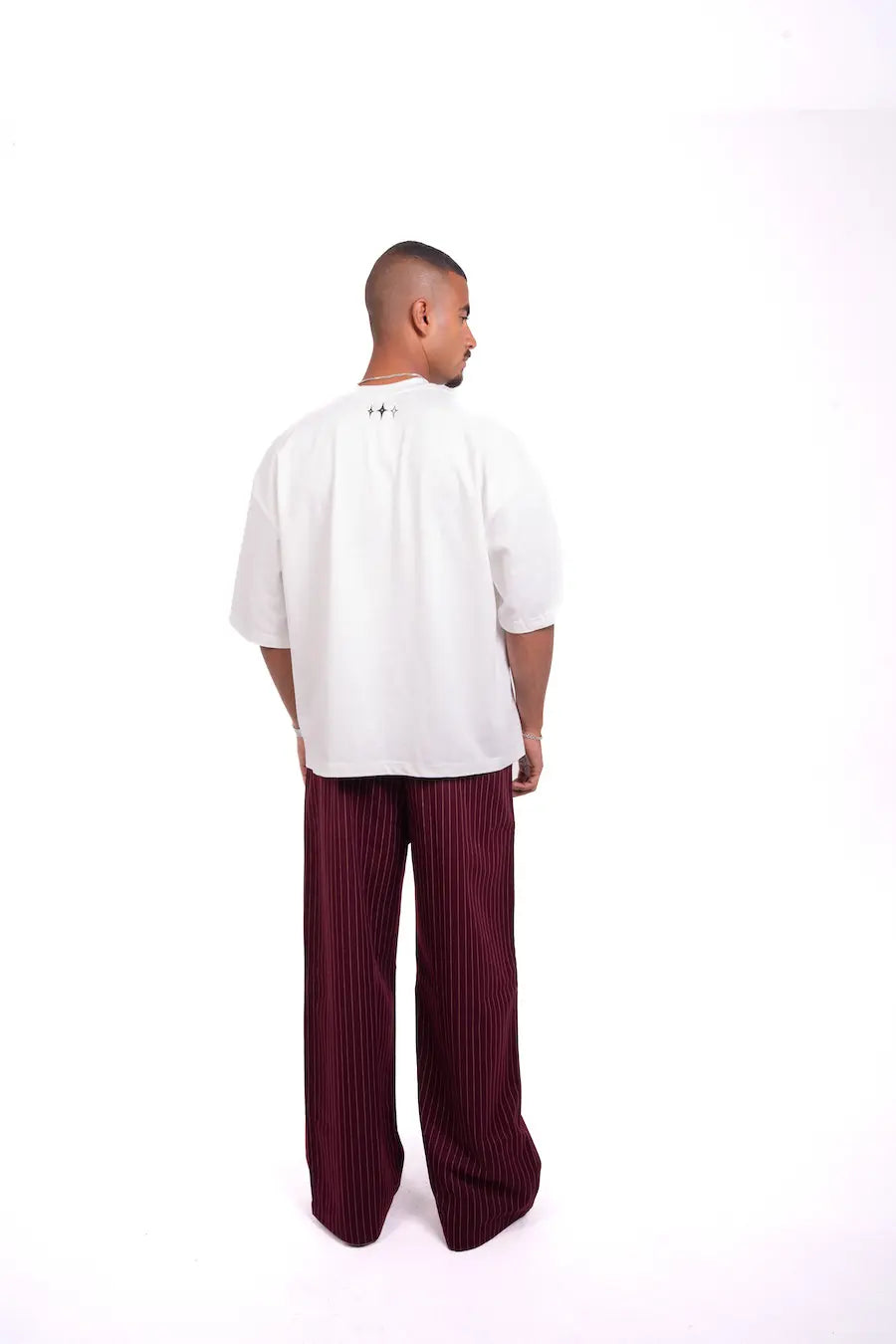 Burgundy Stripped Pants