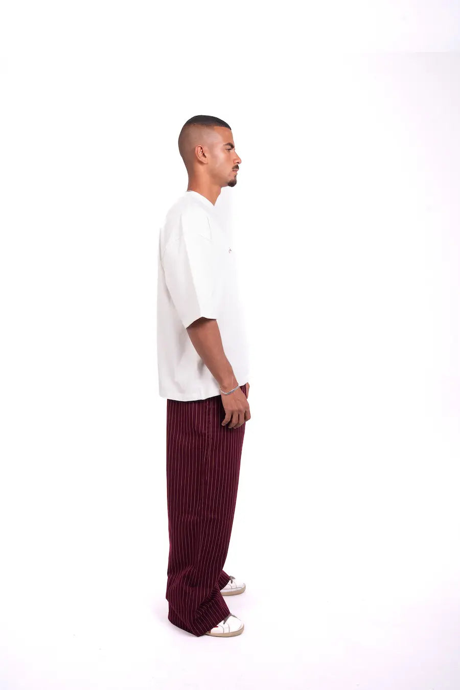Burgundy Stripped Pants