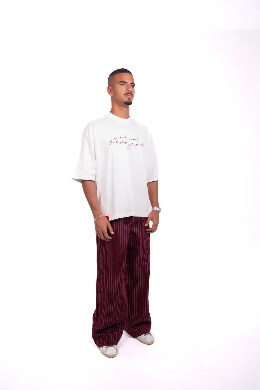 Burgundy Stripped Pants