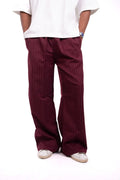 Burgundy Stripped Pants