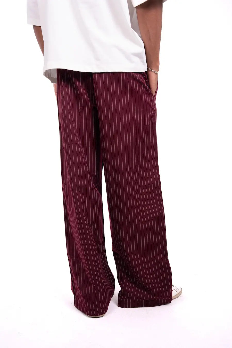 Burgundy Stripped Pants