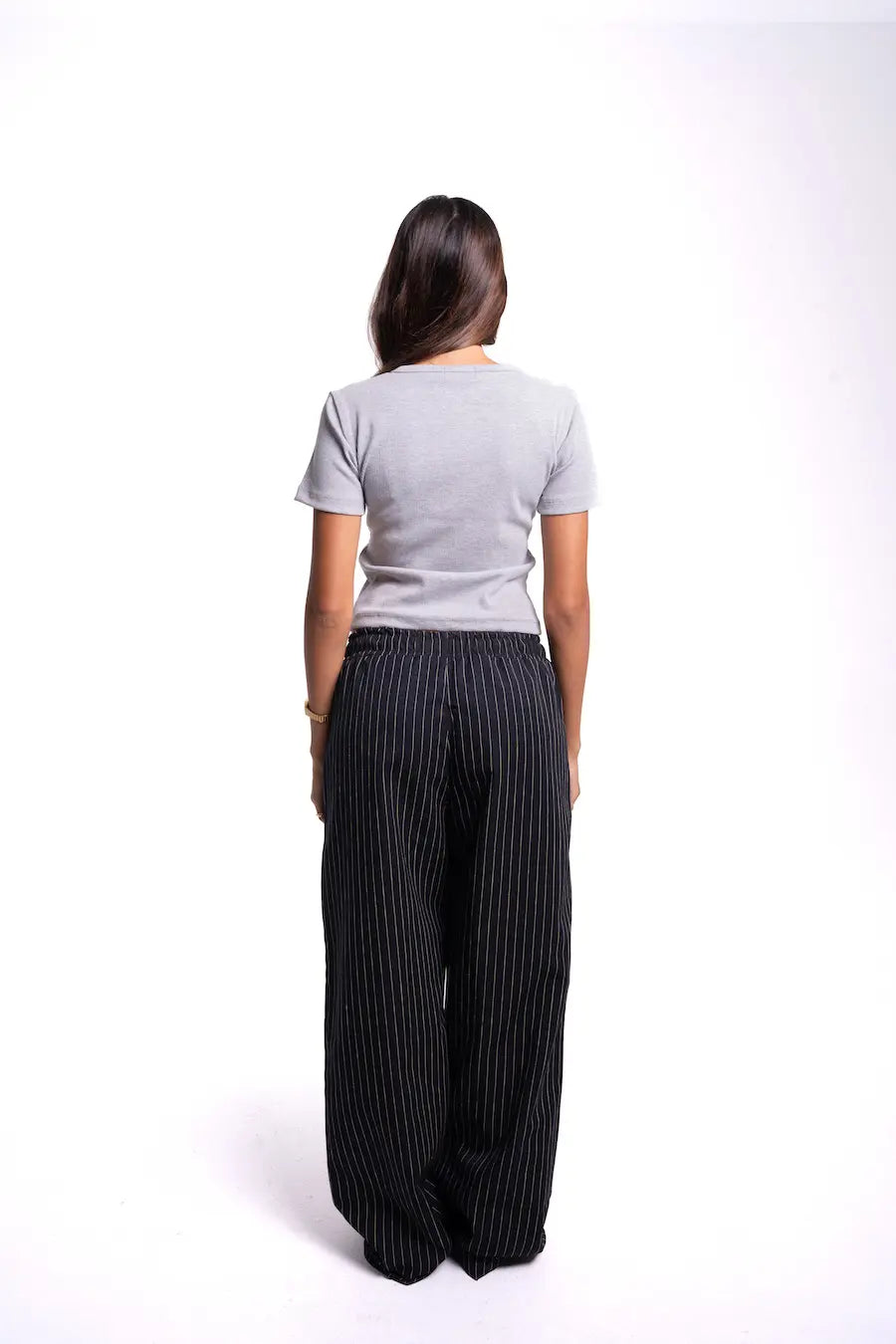 Black Stripped Pants