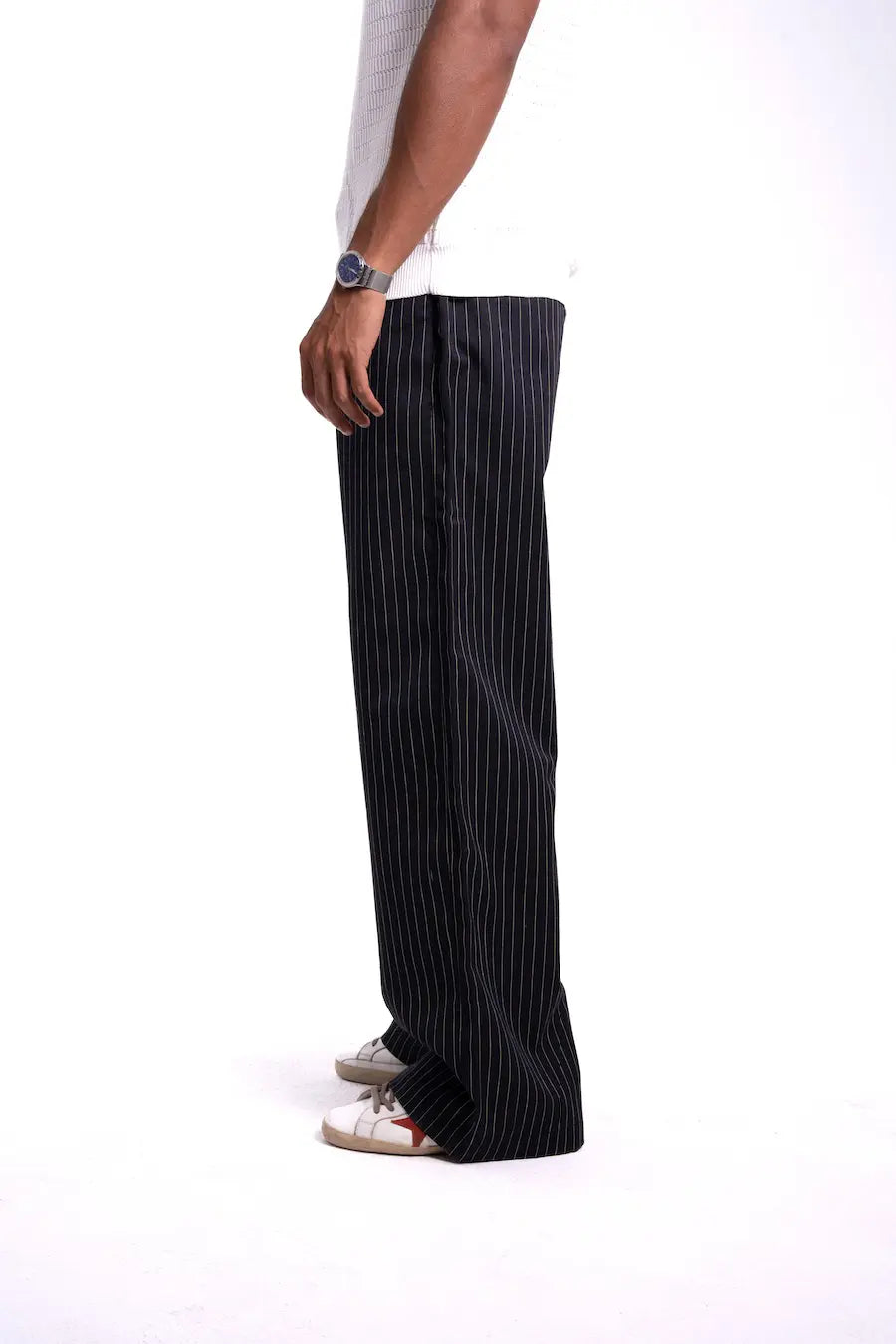 Black Stripped Pants