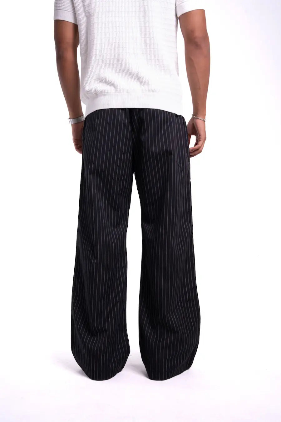 Black Stripped Pants