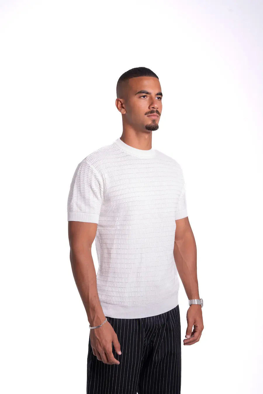 white Waffle Knit