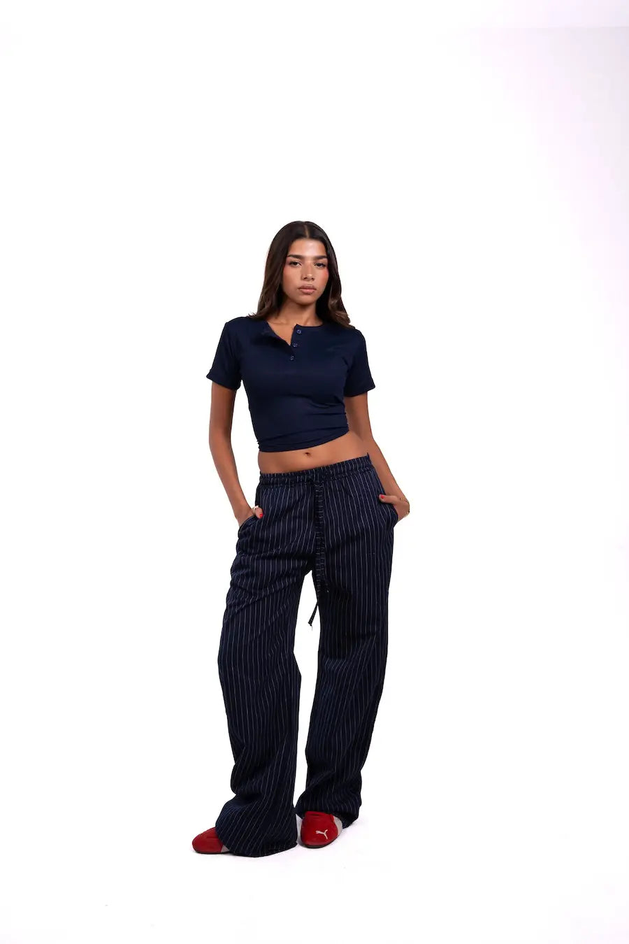 Essential cropped henley
