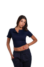 Essential cropped henley