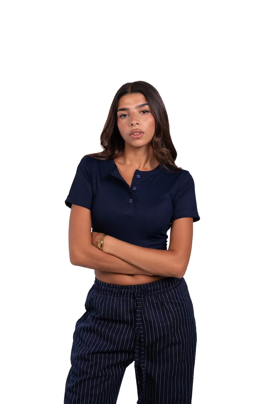 Essential cropped henley