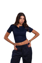 Essential cropped henley
