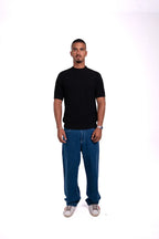 Black Waffle Knit