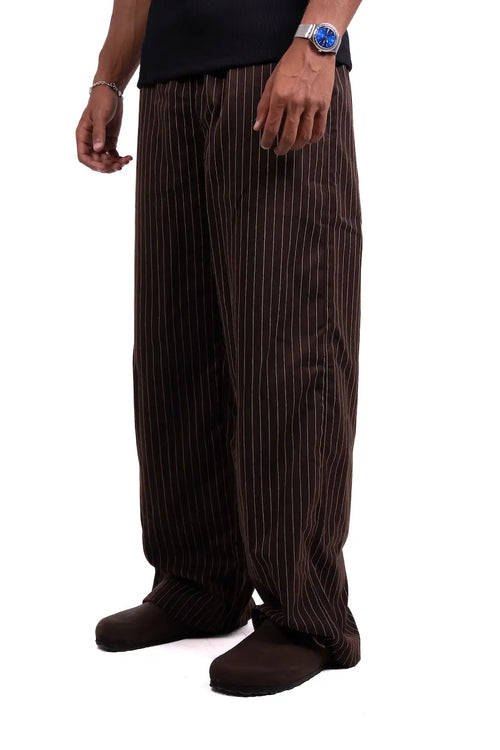 Brown Stripped Pants