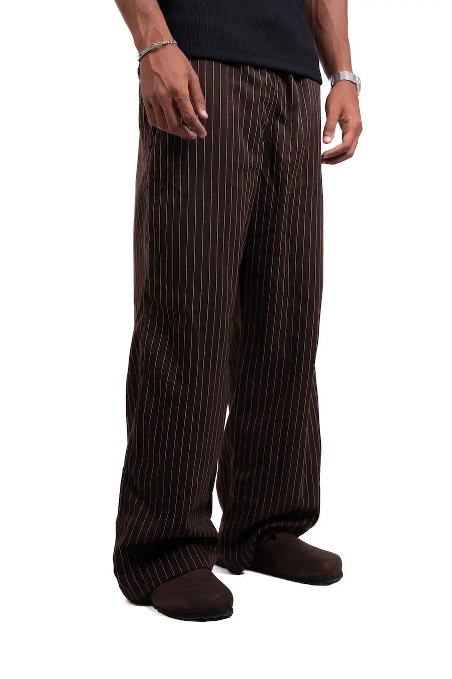 Brown Stripped Pants