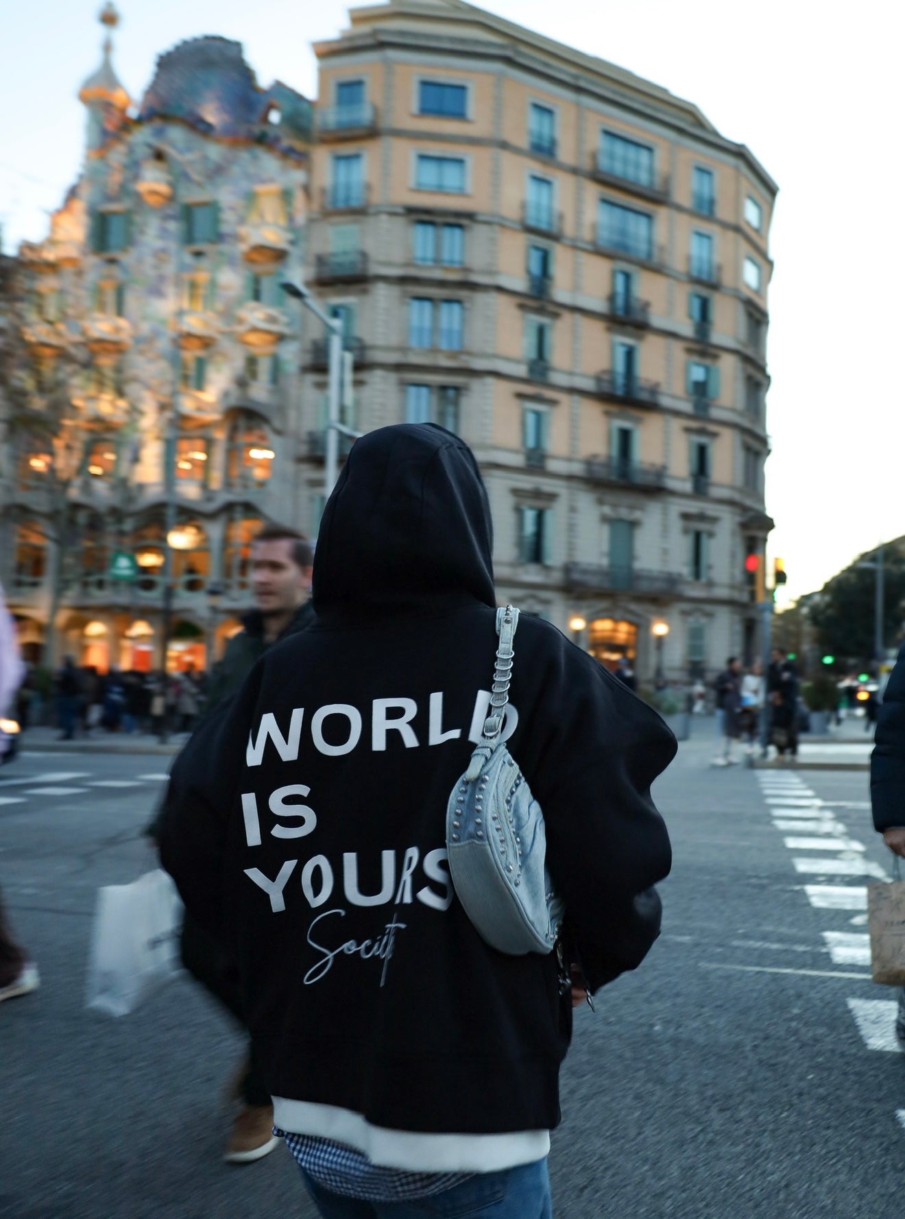 Black Baggy Layered Hoodie