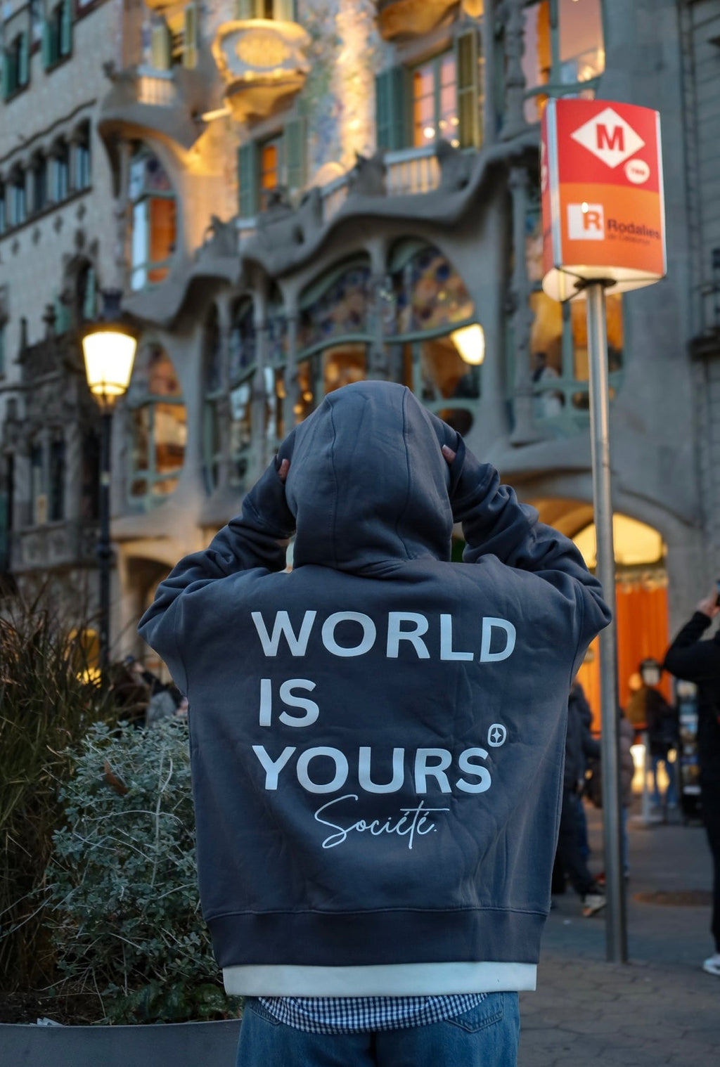 Grey Baggy Layered Hoodie