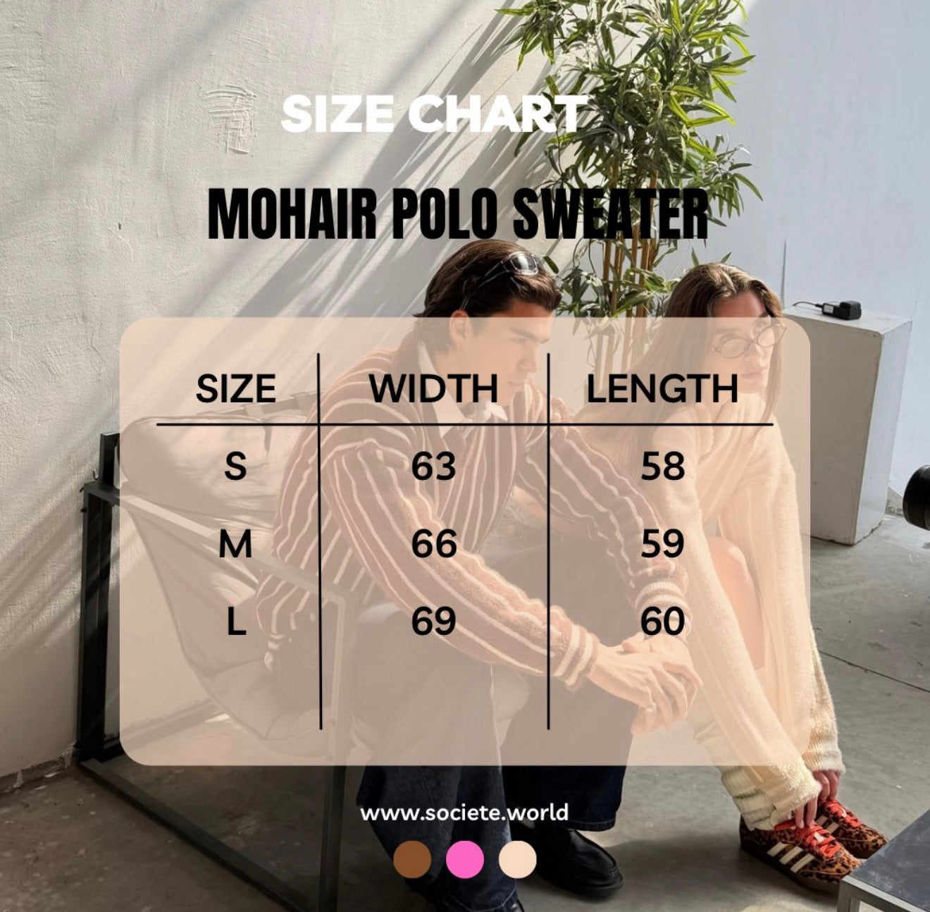 Beige Mohair Polo Sweater