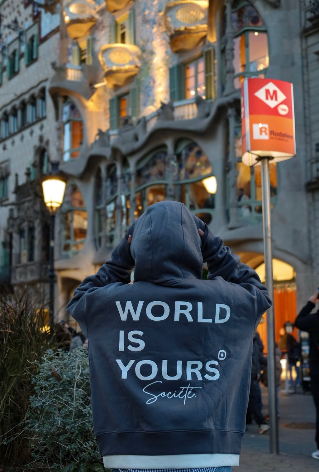 Grey Baggy Layered Hoodie