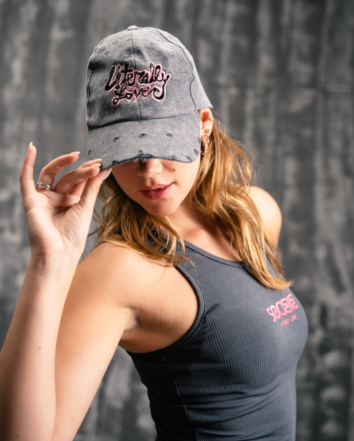 Literally Love Grey Cap