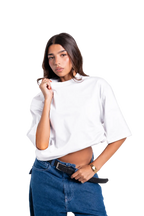 White Oversize tee